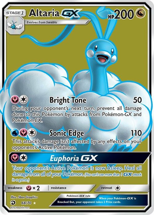 Altaria GX Card Front