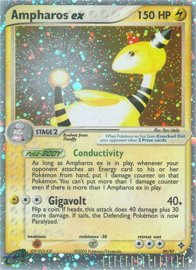 Ampharos ex Card Front