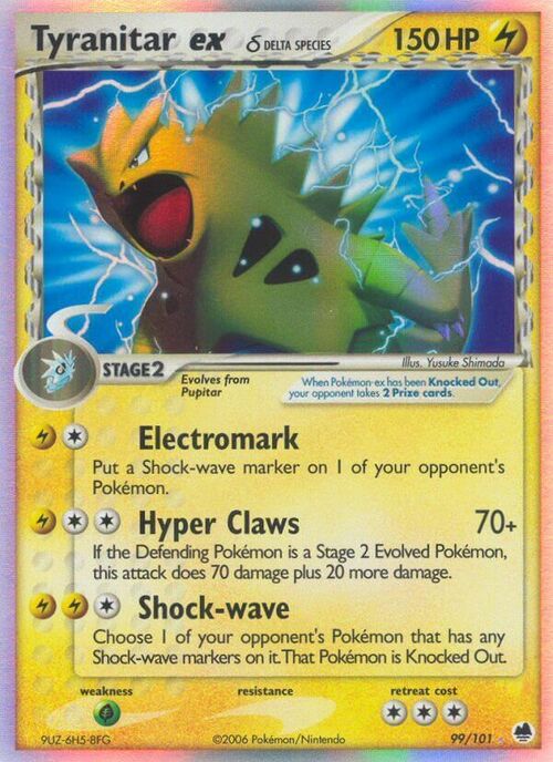 Tyranitar ex δ Card Front