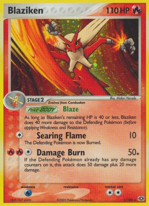 Blaziken Card Front