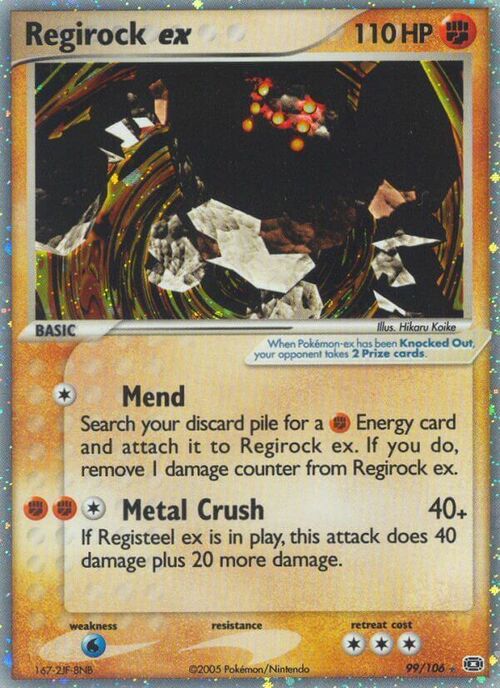 Regirock ex Card Front