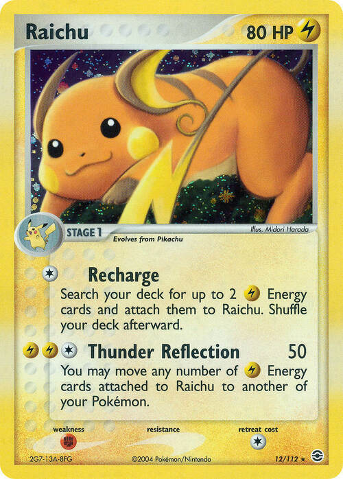 Raichu Card Front