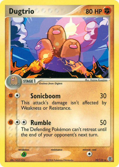 Dugtrio Card Front