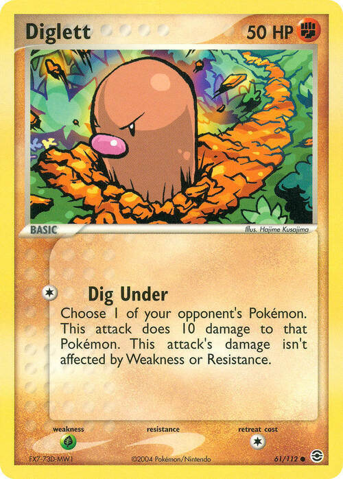 Diglett Card Front