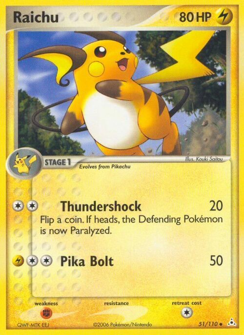 Raichu Card Front