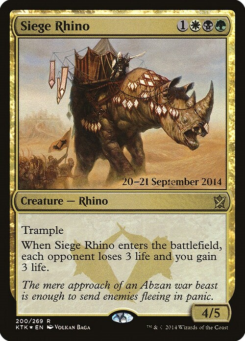 Siege Rhino Card Front