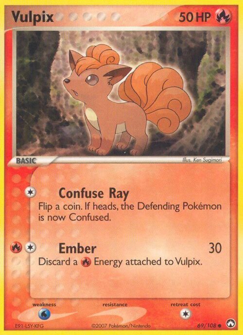 Vulpix Card Front