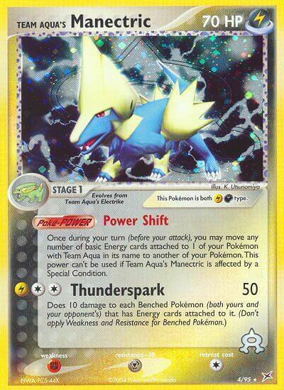 Team Aqua's Manectric Card Front