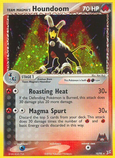 Team Magma's Houndoom Card Front