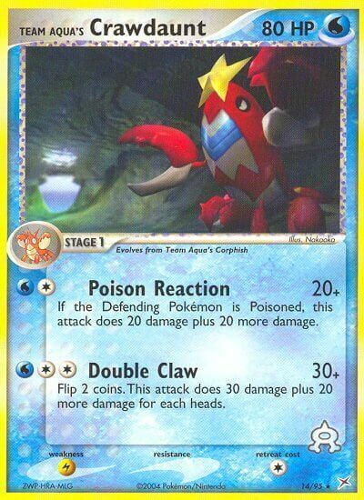 Team Aqua's Crawdaunt Card Front