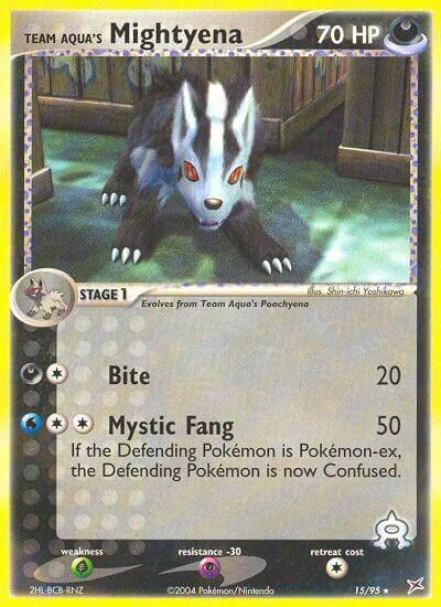 Team Aqua's Mightyena Card Front