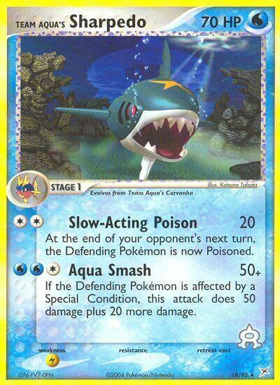 Team Aqua's Sharpedo Card Front