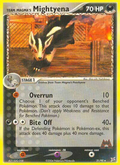 Team Magma's Mightyena Card Front