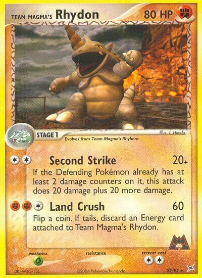 Team Magma's Rhydon Card Front