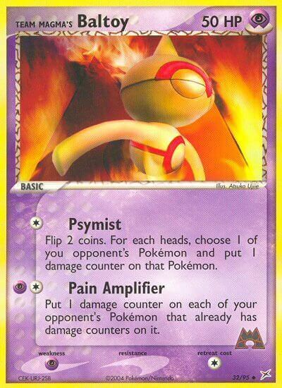 Team Magma's Baltoy Card Front