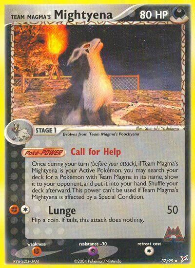 Team Magma's Mightyena Card Front