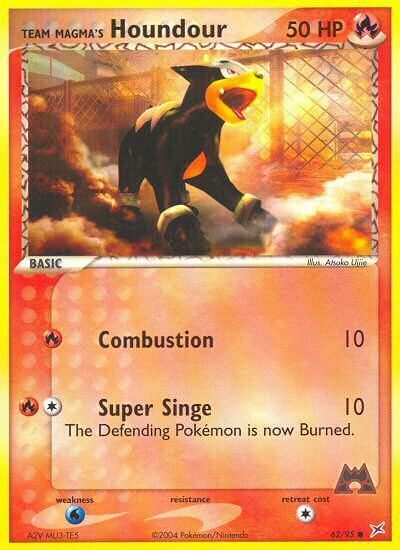 Team Magma's Houndour Card Front