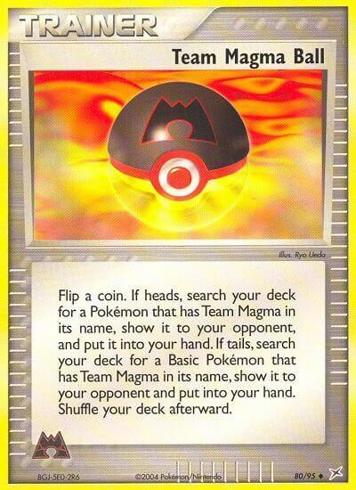 Team Magma Ball Card Front