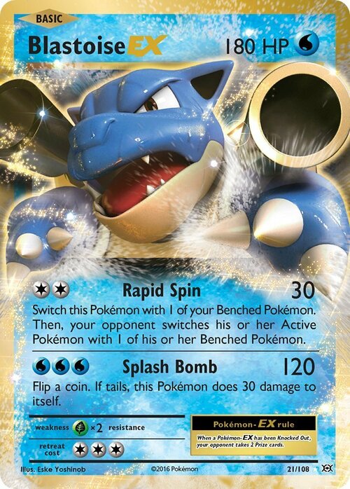 Blastoise EX Card Front