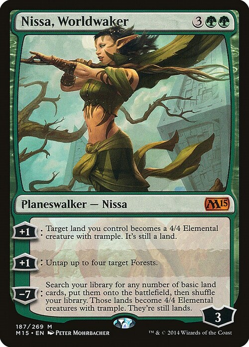 Nissa, Worldwaker Card Front