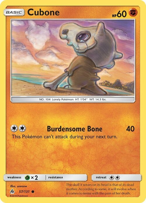 Cubone Card Front