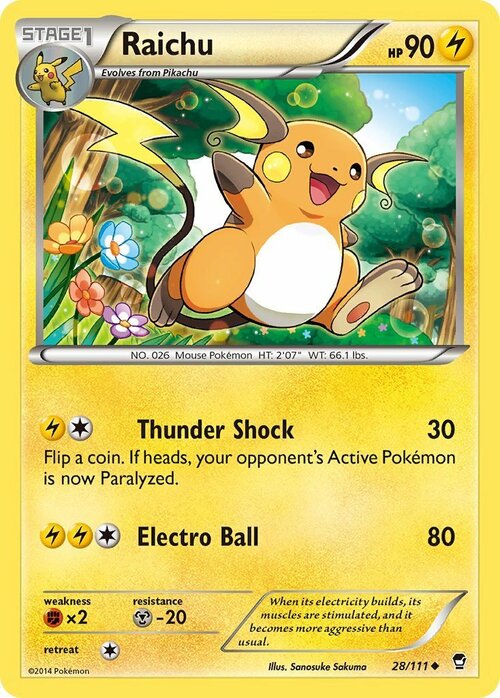 Raichu Card Front