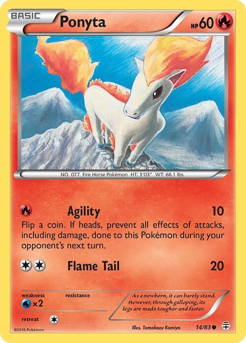 Ponyta Card Front