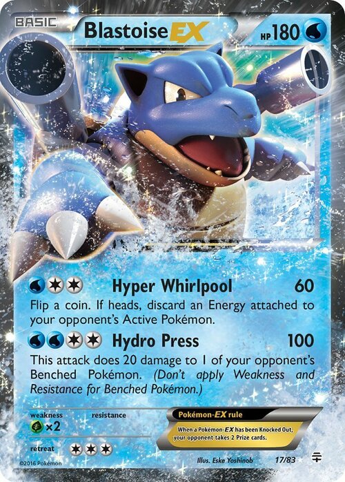 Blastoise EX Card Front