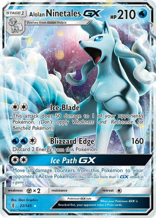 Alolan Ninetales GX Card Front