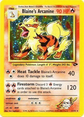 Blaine's Arcanine Card Front