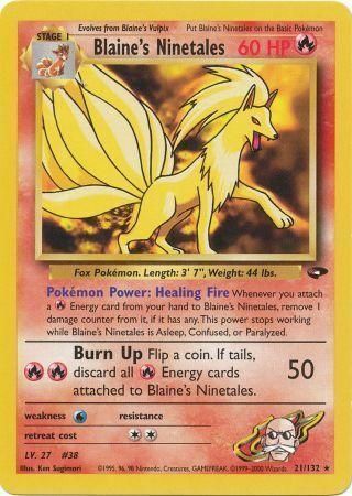 Blaine's Ninetales Card Front