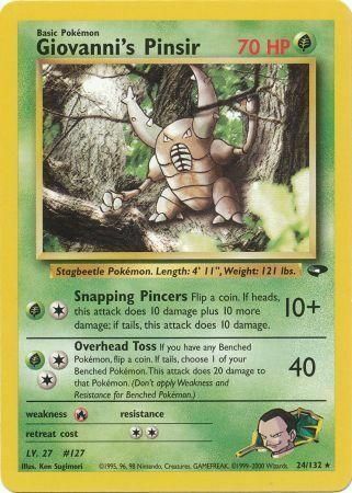 Giovanni's Pinsir Card Front