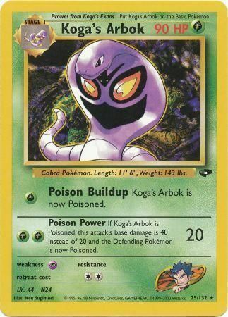 Koga's Arbok Card Front