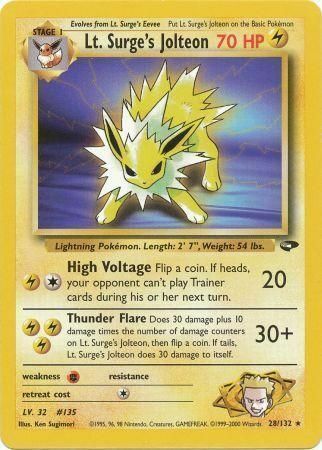 Lt. Surge's Jolteon Card Front