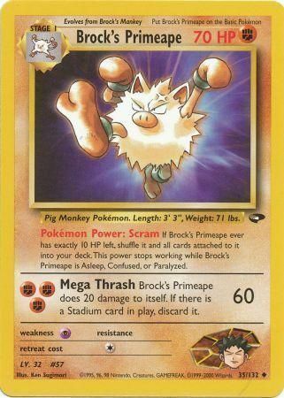 Brock's Primeape Card Front