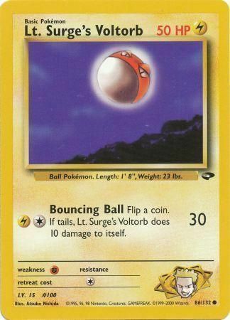 Lt. Surge's Voltorb Card Front