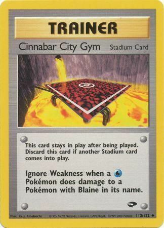 Cinnabar City Gym Card Front