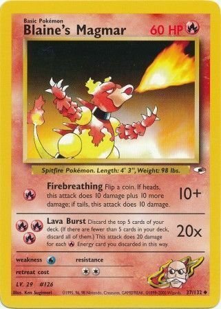 Blaine's Magmar Card Front