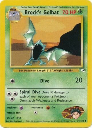 Brock's Golbat Card Front