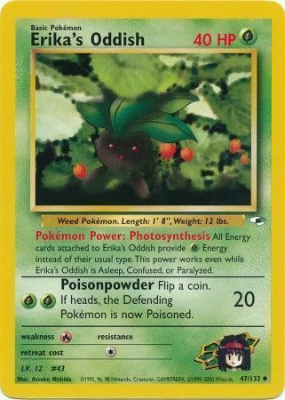 Erika's Oddish Card Front