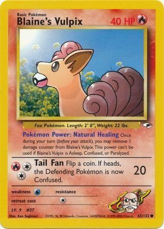 Blaine's Vulpix Card Front