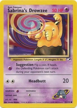 Sabrina's Drowzee Card Front