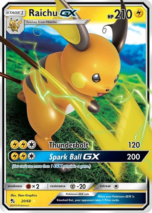 Raichu GX Card Front