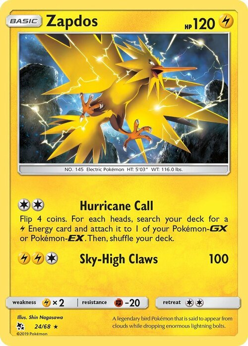 Zapdos Card Front