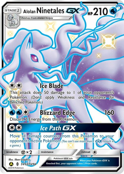 Alolan Ninetales GX Card Front