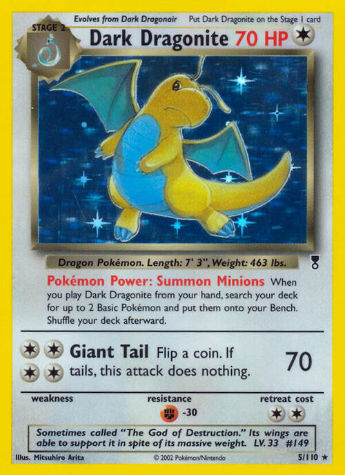 Dark Dragonite Card Front