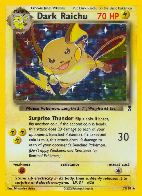 Dark Raichu Card Front