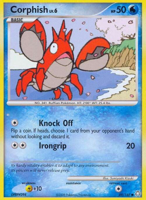 Corphish Lv.6 Card Front