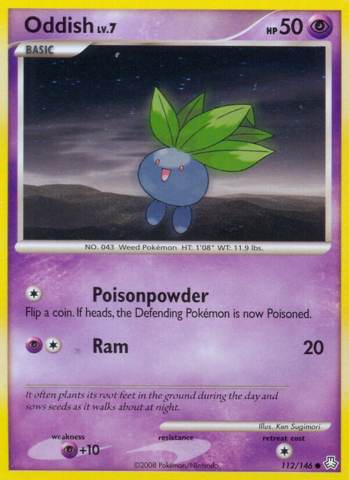 Oddish Lv.7 Card Front