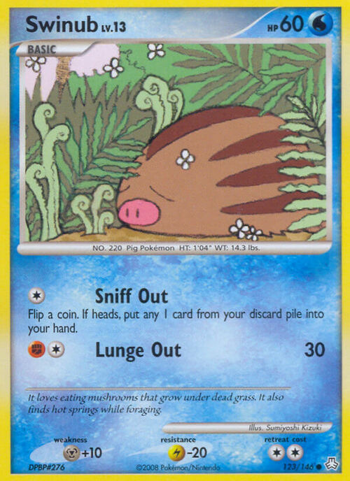 Swinub Lv.13 Card Front